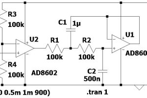 EinW 2Hz filter LTspice circuit
