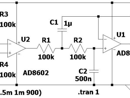 EinW 2Hz filter LTspice circuit