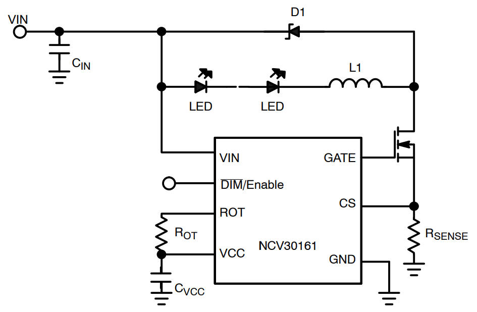 EinW OnSemi NCV30161 interestign dcdc